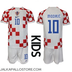 Kroatia Luka Modric #10 Kotipaita Lapsille MM-kisat 2022 Lyhythihainen (+ shortsit)